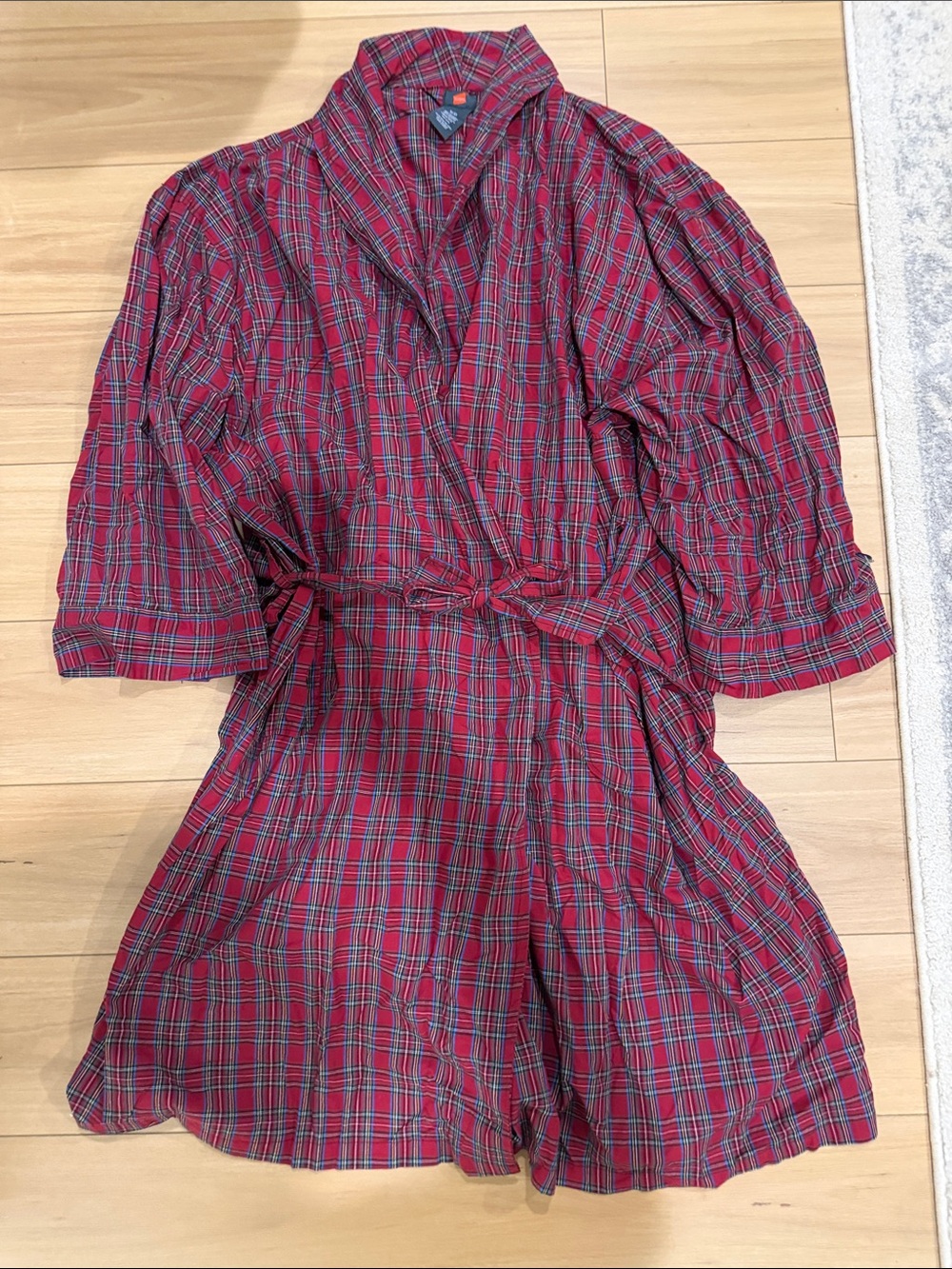 Men’s Hanes Red Plaid Robe